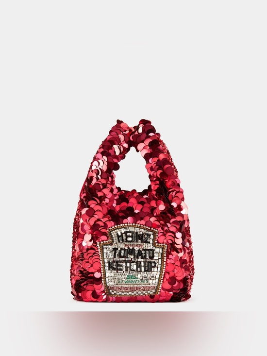 Anya Hindmarch Handbags - Anya Hindmarch Heinz Ketchup Mini Tote Bag Sequin Red